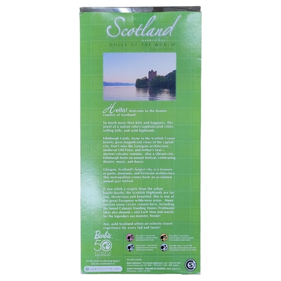 Dolls Of The World Collection Scotland Scottish Barbie Doll & Barbie Bagpipes - Picture 9 of 11